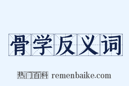 骨学反义词是什么意思的图片